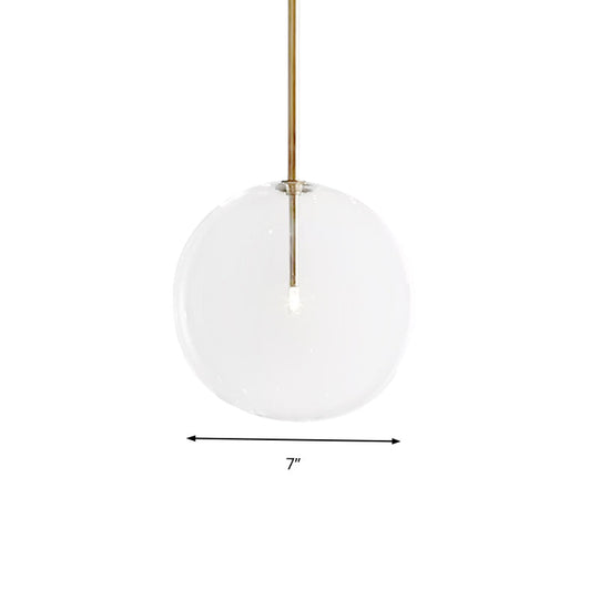 Clear Glass Led Pendant Light - Post-Modern Global Design For Dining Room 1 6’/7’/8’ Wide