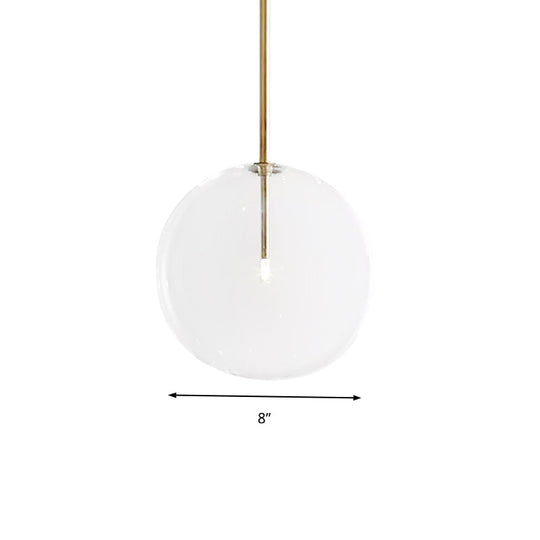 Clear Glass Led Pendant Light - Post-Modern Global Design For Dining Room 1 6’/7’/8’ Wide