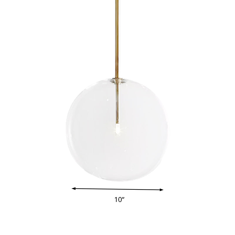 Global Pendant Lighting: Post Modern Clear Glass Led Hanging Lamp (6/7/8 Wide) For Dining Room