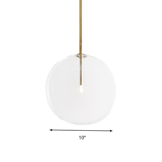 Global Pendant Lighting: Post Modern Clear Glass Led Hanging Lamp (6/7/8 Wide) For Dining Room