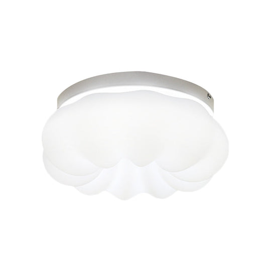 Cloud - Like Ceiling Lamp: Simplicity Led Flush Mount Fixture In 3 Colors 12’/18’ Width