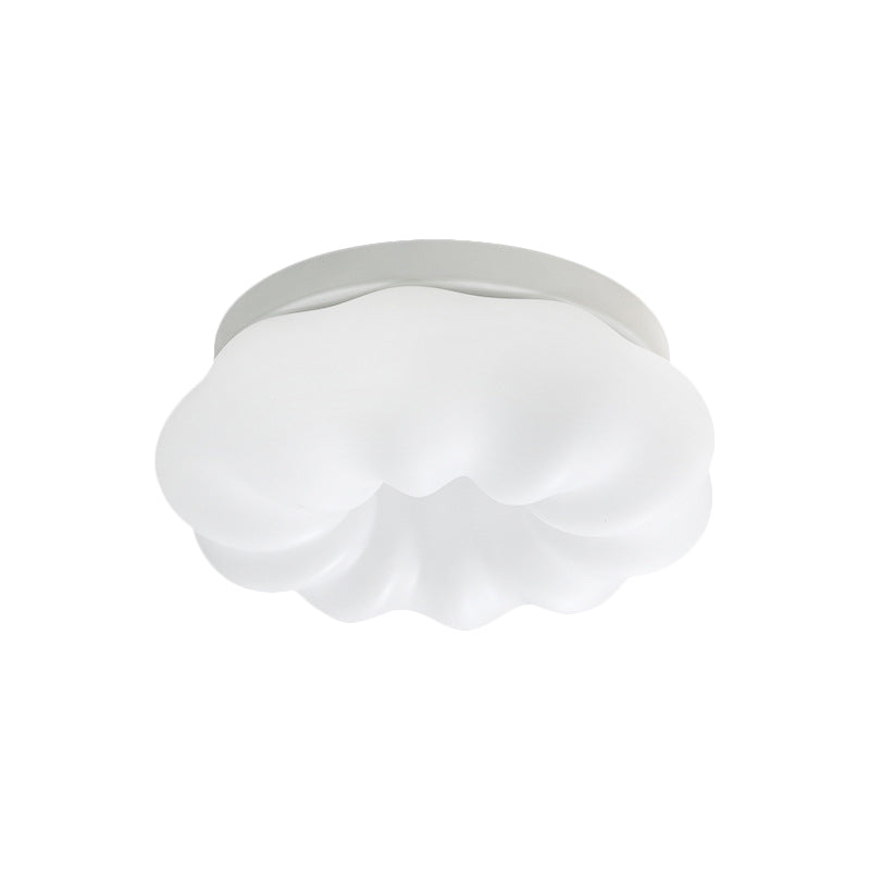 Cloud - Like Ceiling Lamp: Simplicity Led Flush Mount Fixture In 3 Colors 12’/18’ Width