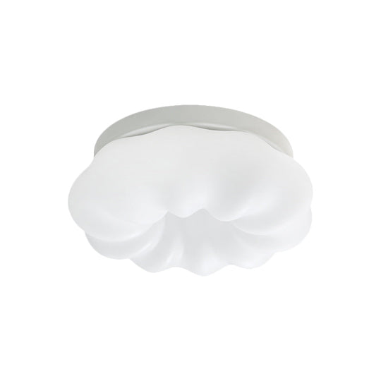 Cloud - Like Ceiling Lamp: Simplicity Led Flush Mount Fixture In 3 Colors 12’/18’ Width