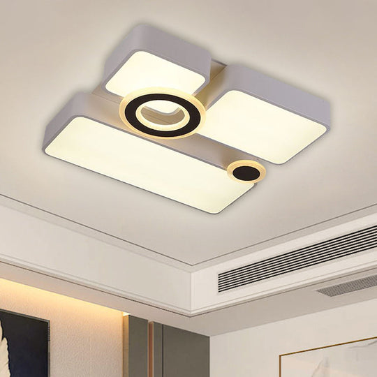 Simplicity Acrylic Led Ceiling Light - White 3 Color Options 24.5’/35.5’/43’ Sizes / 24.5’