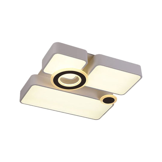 Simplicity Acrylic Led Ceiling Light - White 3 Color Options 24.5’/35.5’/43’ Sizes