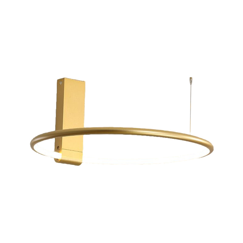 16’/23.5’ Wide Ring Led Flush Mount Ceiling Lamp In Modern Metallic Black/White/Gold Finishes
