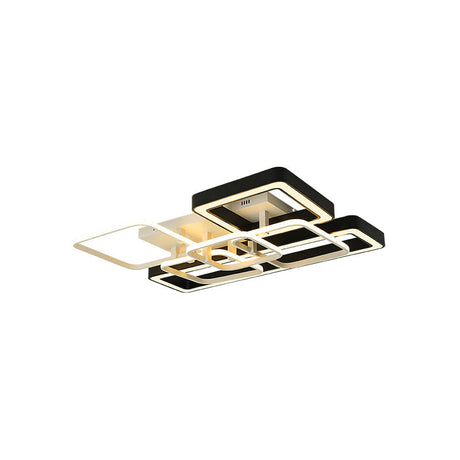Geometric Led Ceiling Light In Black And White For Modern Living Spaces
