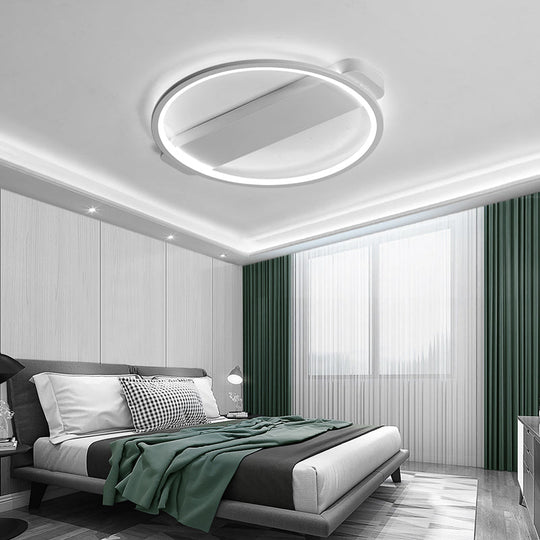 Modern Ring Acrylic Flush Light: 18’/25.5’ Wide Led Ceiling Fixture For Living Room