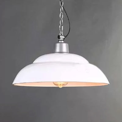 Vintage Style Double Bubble Hanging Ceiling Light For Living Room - Black/Green Metal Shade White