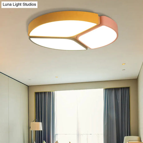 16’/19.5’/23.5’ Macaron Metallic Led Flushmount Light - Warm/White