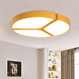 16’/19.5’/23.5’ Macaron Metallic Led Flushmount Light - Warm/White Yellow / 16’ White