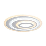 16/19.5/25.5 Wide Oval Acrylic Flush Lamp - Contemporary Led White Mount Ceiling Fixture Warm/White