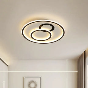 16’/19.5’ Dia Led Flush Mount Light Fixture - Extra Thin & Minimalist Black / 16’