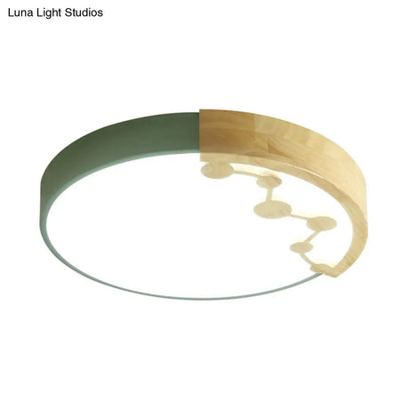 16’/19.5’ W Led Living Room Ceiling Light With Pink/Yellow/Blue Metal Shade In Warm/White