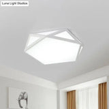 16.5’/20.5’ Modern Black/White Led Flush Ceiling Light - Foyer Flush-Mount Fixture With
