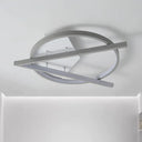 16.5’/20.5’ W Hotel Led Flush Light Simplicity Grey Ceiling Mount Lamp / 16.5’ White
