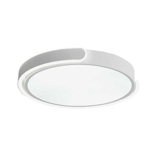 Modern Led Flush Ceiling Light With Acrylic Shade In Black/White/Champagne 15’/19’/23’
