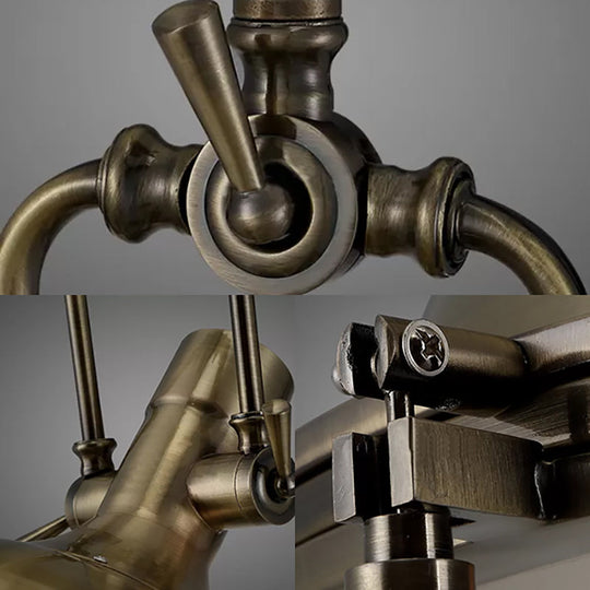 Industrial Metal Pendant Lighting With Antique Brass/Copper Finish And Frosted Diffuser