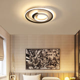 Modern Black Flush Ceiling Lighting Fixture - 18/21.5 Round Acrylic Led Light In Warm/White
