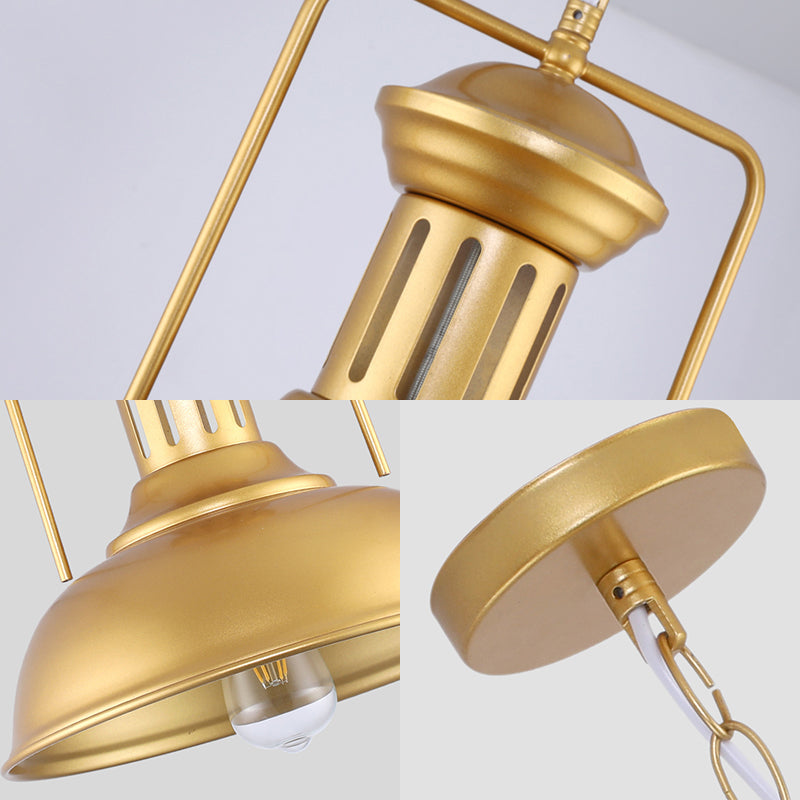 13/16 Wide Barn Shade Pendant Light: Industrial Gold-Style Hanging Lamp For Tables