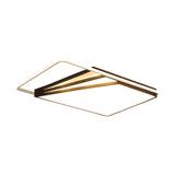 Modern Multi-Layer Flush Mount Ceiling Light - Metal Led Wide 18/23.5/35.5 Black Bedroom