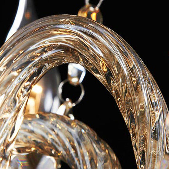 Vintage Style Amber Crystal Candle Wall Sconce With 3 Lights For Living Room