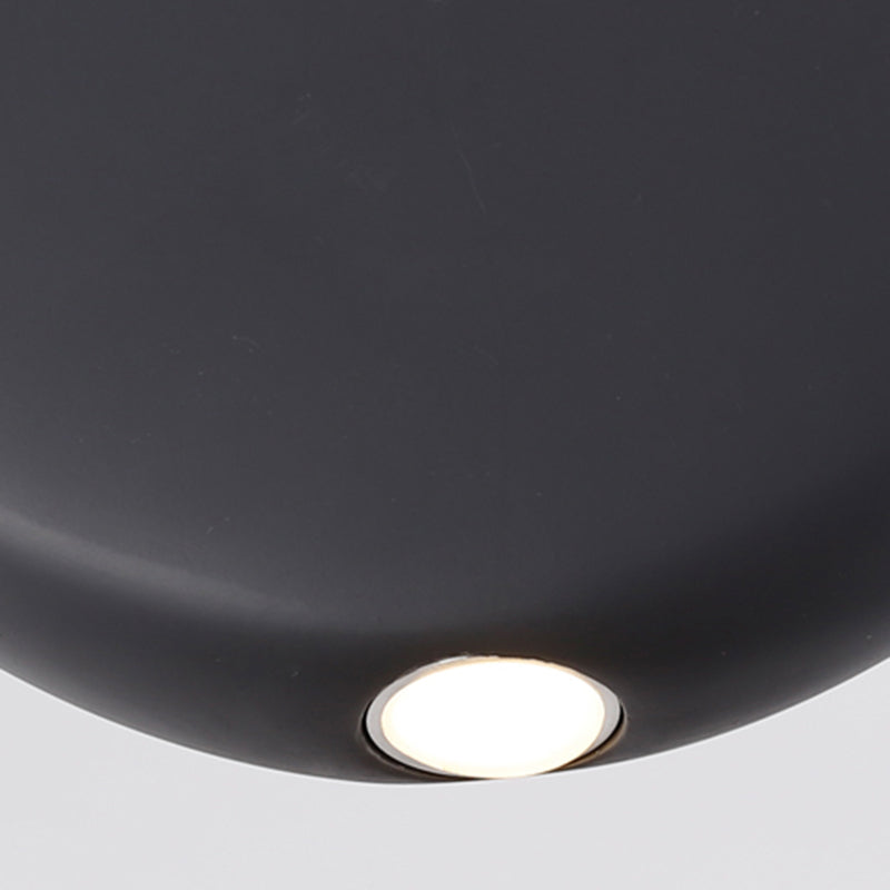 Nordic Led Resin Hanging Lamp Black/Grey/Green Round Suspension Pendant Warm/White Light 6’/8.5/12’W