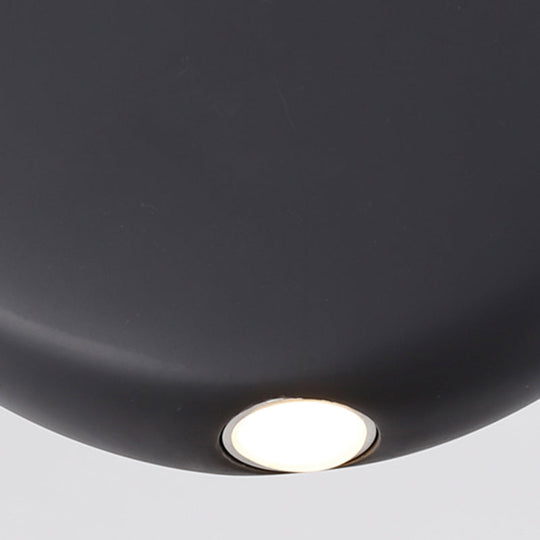 Modern Nordic Resin Pendant Lamp In Black/Grey/Green With Led Warm/White Light 3 Sizes