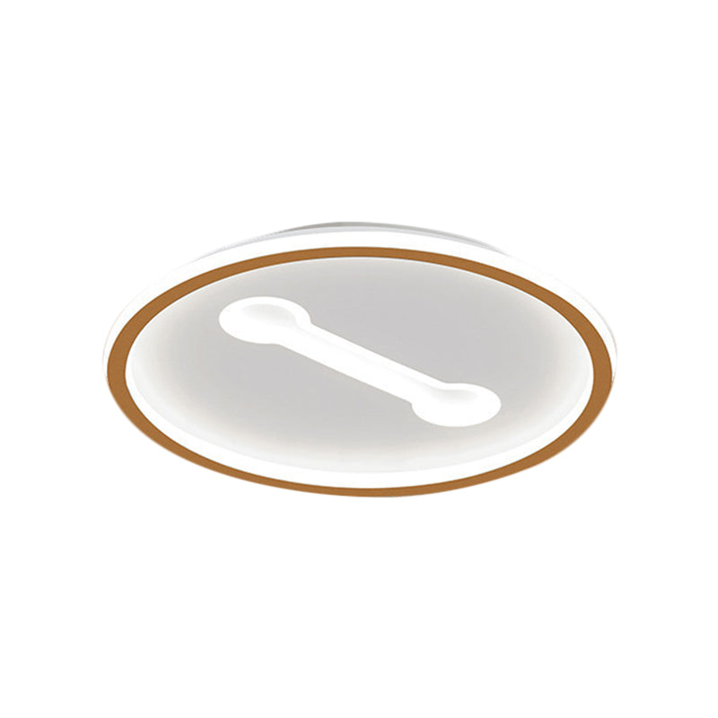 Ultra - Thin Round Metallic Flush Light Nordic Black/Gold Led Mount Fixture Warm/White 16’/19.5’ Dia