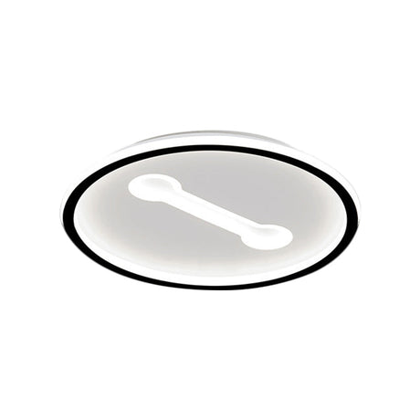 Ultra-Thin Round Metallic Flush Light Nordic Black/Gold Led Mount Fixture Warm/White 16/19.5 Dia