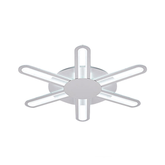 Contemporary Metallic Blossom Flush Mount Led Light In Warm/White - 29.5’/34’/30.5’ Wide