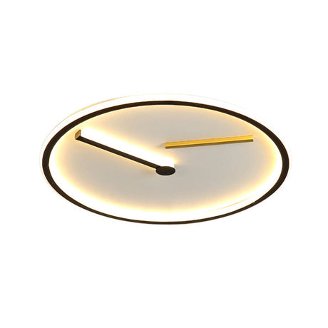 Modern Acrylic Led Close To Ceiling Light Fixture In Black - Warm/White Multiple Sizes
