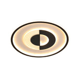 16/19.5 Round Acrylic Ceiling Lamp - Minimalist Led Flush Mount Lighting In Warm/White Black/White