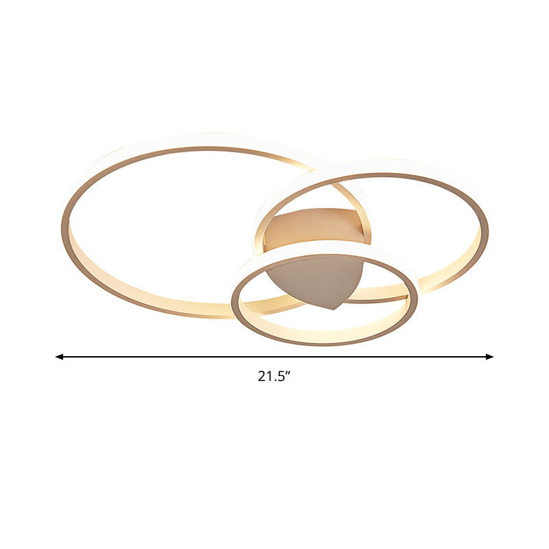 White Light Circular Flush Mount Led Ceiling Fixture (14’/19’/21.5’) For Hallways And Corridors