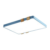 Modern Nordic Acrylic Flush Mount Ceiling Light Fixture - 1-Light Rectangular Lamp In