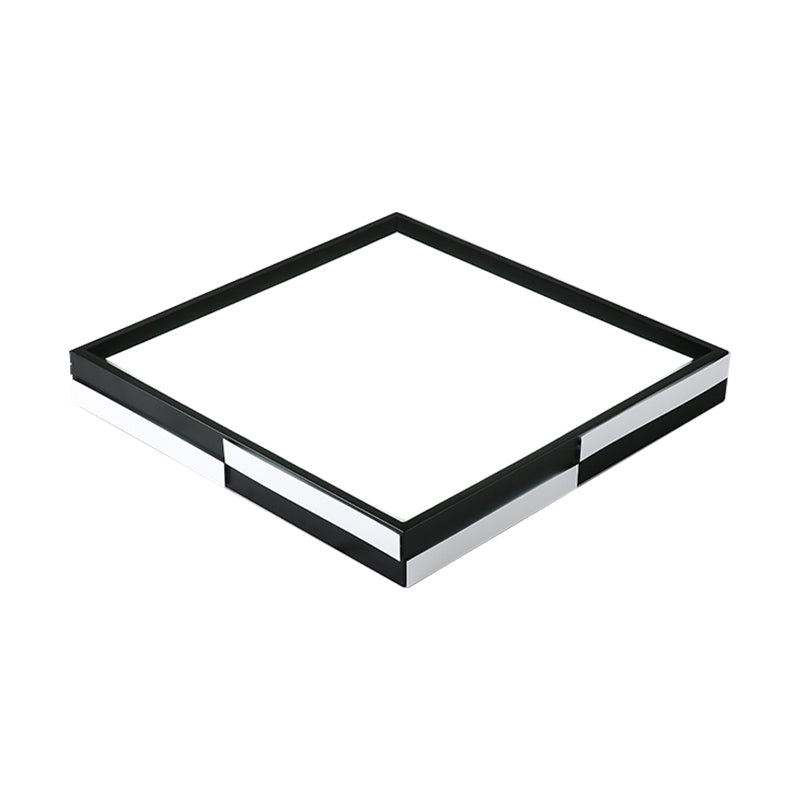 Modern Acrylic Led Black Flush Mount Light Warm/White 16/19.5/37.5 Wide