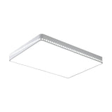 Modern Led Flush Mount Ceiling Light In White/Gold With Crystal Accents