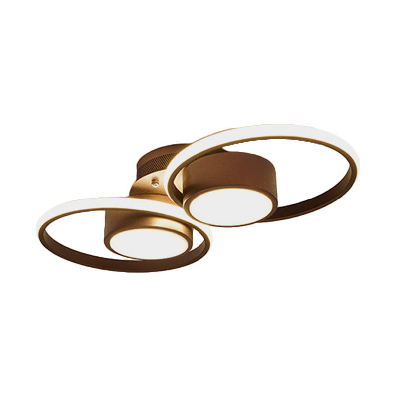 Contemporary Led Ceiling Light With Acrylic Shade Available In Warm/White - 2/4/6 Lights Flush