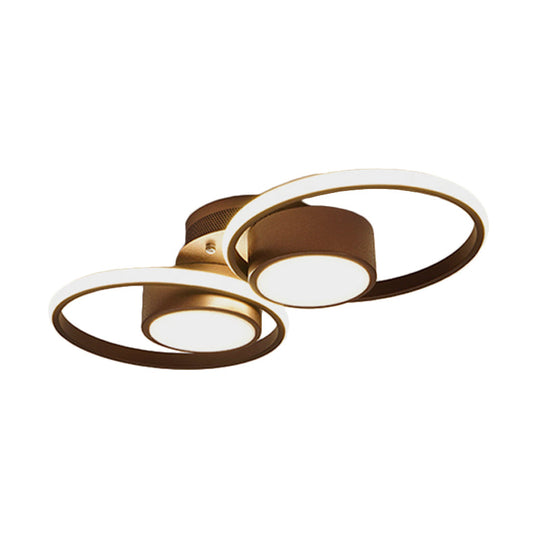 Contemporary Led Ceiling Light With Acrylic Shade Available In Warm/White - 2/4/6 Lights Flush