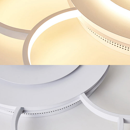 31.5’/39’ Flower Flushmount Acrylic Led White Ceiling Light In Warm/White/Natural - Simple & Wide