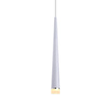 Minimalist Tapered Ceiling Light: White/Black Metal Led Pendant Fixture In White/Warm/Neutral