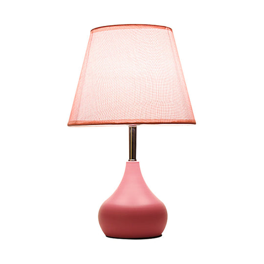Valentina - Conical Study Room Table Light: Modern Reading Lamp With Vase Base In