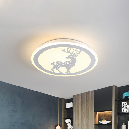 Metallic Led Bedroom Flush Mount Lamp With Moon Star And Heart Designs For Kids’ Rooms