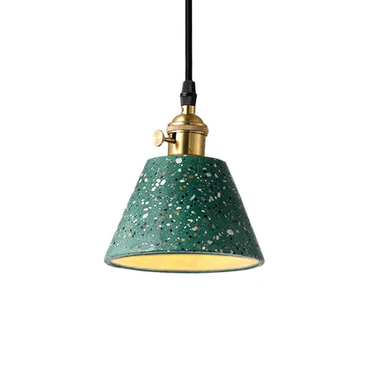 Vera - Nordic Style Black/Blue/Green Cone Concrete Pendant Lighting