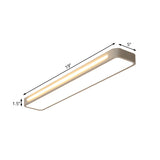 Modern Flush Mount Led Ceiling Light With Acrylic Diffuser - White/Warm 19’/23’/31’ Wide