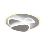 Modern Metal And Acrylic Led Flush Ceiling Light In White/Warm 19.5/31 Wide