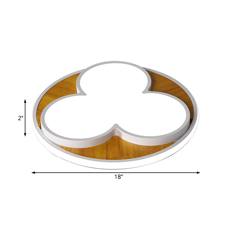 Nordic Led Flush Ceiling Light: Black/White Flower Design 16.5’/20.5’ Wide White/Warm Light