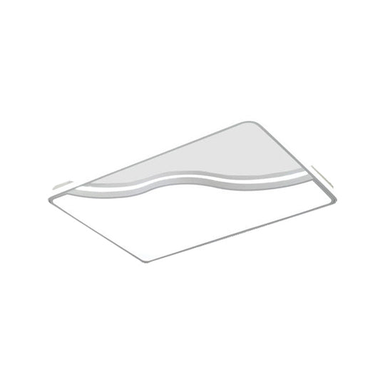 Modern Led Ceiling Light Fixture For Bedroom - Simple Acrylic Design Black/White