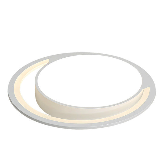 Nordic White Acrylic Round Flush Mount Ceiling Light Led For Bedroom Warm/White 16’/19.5’/23.5’ Dia.