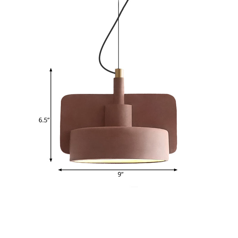 Geometric Industrial Cement Pendant Light - Grey/Beige/Pink 1-Light 6’/8’/9’W
